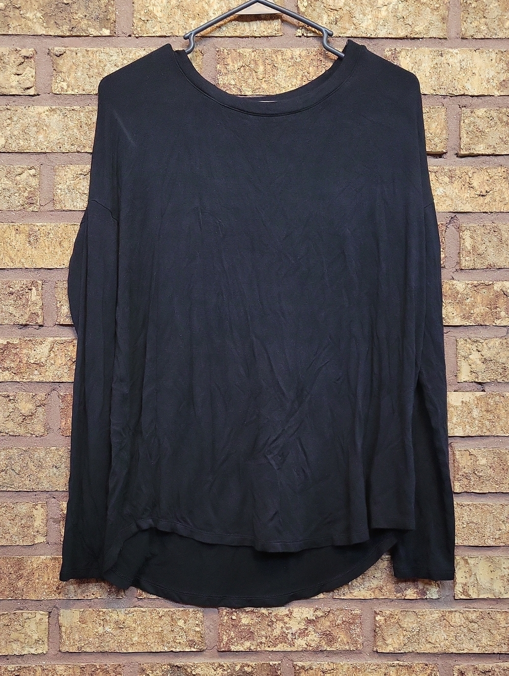 Gap LS Luxe Tunic True Black Size Medium Lightweight Viscose Stretch